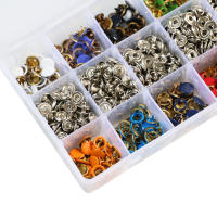 Juego De Botones Metálicos Para Ropa Y Bolsos 100/200 Piezas Colores Variados Plomadas Huecas Y Sólidas Presión De Estudios Cierre De Tachuelas - details 5