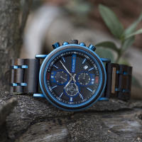 Reloj De Cuarzo Para Hombre BOBO BIRD De Madera Lujo Estilo Militar Con Cronógrafo Y Caja De Madera Relogio Masculino - details 26