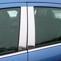 Pilares Plateados Cromados Para Honda Accord 2003-2007 Adornos De Puerta Y Ventana Accesorios De Pegatinas Plata Para Coche - details 0