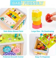 Cubo de Actividades 10 en 1 Para Niños de 1 A 3 años - Centro de Actividades with Laberinto-Juegos Educativos Montessori;Regalos de cumpleaños para niños y niños - details 1