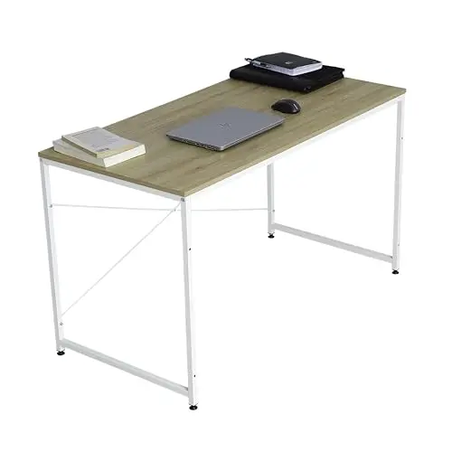 DUPI Escritorio de Ordenador Director | Mesa de Estudio Moderna | Estructura Metálica Resistente | Fácil Montaje | Multifuncional | Mesa Plegable Opcional, 120x60 cm - 1