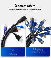 Organizador De Línea De 2 Metros 10/16 Mm Protección Para Tubo Espiral De Enrollado De Cable Protección Para Cables Y Sistemas De Red - details 3