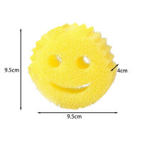 Esponja De Cocina Sonriente Para Lavar Platos Fuerte Esponja De Limpieza Para Cocina Y Baño Absorción De Aceite Y Grasa Durable Y Fácil De Limpiar Color Atractivo - details 1