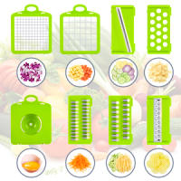 Mandolina Para Cocina, Mandolina Multiusos 16 En 1,Cortador De Verduras, Cortador De Vegetales Multifunción Con 7 Diferentes De Hoja Reemplazable, Cortador De Verduras Manual Para Cocina - details 4