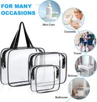 3 PCS Bolsas Portátiles de Maquillaje de PVC para Viajes y baño, Neceser de Maquillaje impermeable y Transparente, Bolsa de Cosmético Organizador Mujer para Almacenaje - details 4