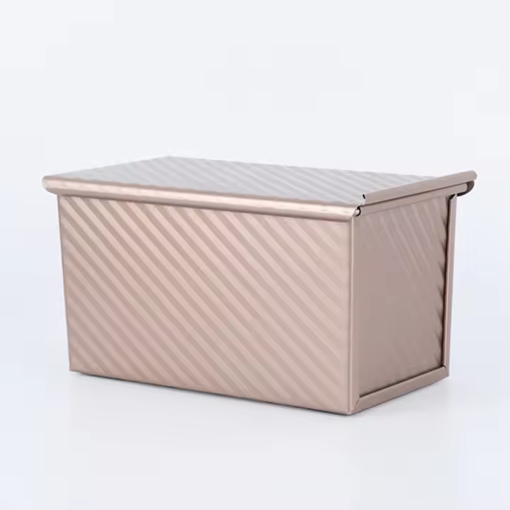 1Pcs Molde De Pan Rectangular Con Tapa Malla De Hornear Antideslizante Fundido De Aluminio Para Pan Y Pasteles - 1