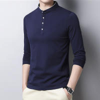 Camisa Polo De Moda Para Hombres Manga Larga Transpirable Estilo Coreano Cómoda Con Cuello Erguido Top De Verano Sin Capucha - details 10