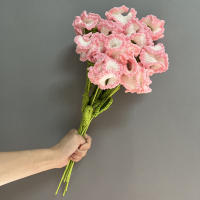 Ramo De Flores Artificiales Tejidas a Mano En Ganchillo Estilo Carnation Para Decoración De Hogar Cumpleaños Boda Día De La Madre Regalos - details 11