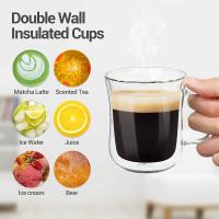 Taza De Cerveza Y Café De Vidrio Doble Muralla Resistente Al Calor Conjunto De Tazas De Whiskey Y Té Ecológico Transparente Para El Hogar - details 2