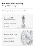 Ventilador De Techo Rotativo 3en1 Con Control Remoto Y Luz Base De Iluminación E27 Para Dormitorio Y Sala De Estar Aromaterapia Contemporáneo ABS LED - details 9