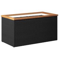 vidaXL Jardinera de ratán sintético negra Dimensiones 40 x 40 x 40 cm,  40 x 40 x 80 cm,  80 x 40 x 40 cm y mas - details 1