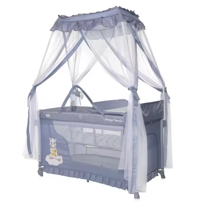 LORELLI Cuna de viaje MAGIC SLEEP con dosel y cambiador de Lorelli (2 niveles) - 1