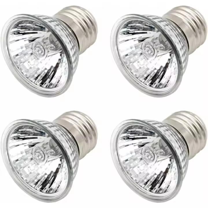Bombilla calefactora E27 para reptiles, lámpara de calor de 25 W, espectro completo UVA+UVB, para acuarios de reptiles, lagartos y tortugas (paquete de 4) - 1