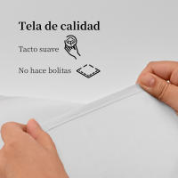 NQT Juego de Sabanas 3 Piezas para Cama de 90/105/135/150/160 - Sábanas Bajera Ajustable + Encimera y Funda de Almohada Color Blanco Beige Azul Rosa Verde - details 3
