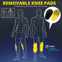 Pantalones De Motocicleta Con Llenado Térmico Resistente a Caídas Para Viajes En Frío Con Protección De Rodilla Removible Unisex - details 6