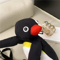 Mochila De Peluche Divertida Y Bonita De Pingüino Para Niños Mochila De Hombro Miniatura Estilo Casual Material Nylon - details 8