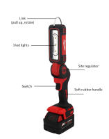 Lámpara De Trabajo LED Recargable Milwaukee 90 Grados Multifuncional Portátil Iluminación Eléctrica Para Camping Y Herramientas Eléctricas - details 7