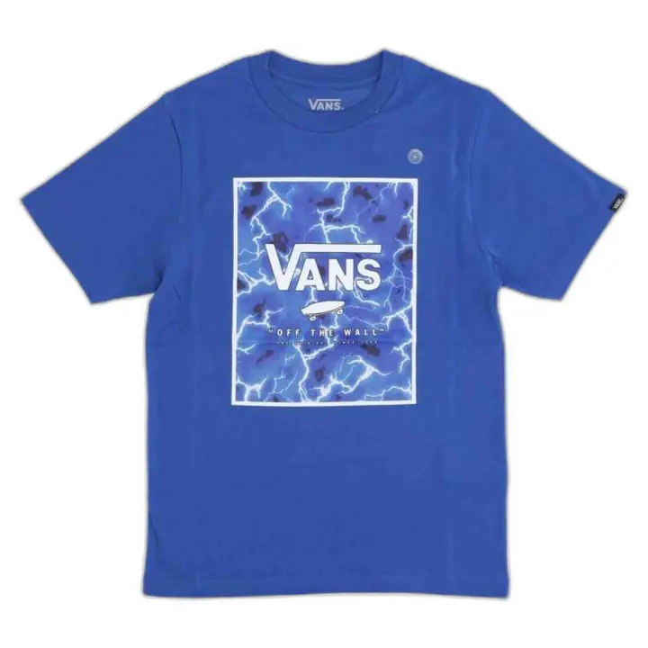 Camiseta de Manga Corta Vans  para niños unisex en color azul - 1