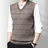 Suéter Casual Para Hombres Chaqueta De Encaje Grueso Auténtica Y Otoño Invierno Moda Confort Transpirable Chaleco De Gimnasio Con Cuello V - details 6