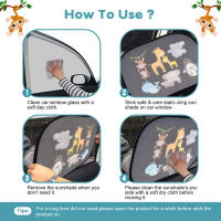 Cubierta De Sombra Para Coche Universal Para Ventanas Lateral Pantalla De Sol Para Niños Y Adultos Adhesiva PVC - details 2