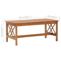 vidaXL Juego de muebles de jardín 2 piezas madera maciza de acacia - details 7