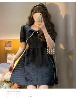 Vestido Vintage Bordado YUQI Para Mujer Verano 2024 Cierre De Cremallera Estilo Hepburn Retro Elegante Mini Con Cinturón Y Bow - details 27