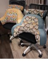 Cojín De Soporte Lumbar Retro Grande Para Sofa Y Cama Protección De La Espalda Para Sala De Estar Y Oficina Almohada Desmontable De Poliéster Y Algodón Con Estampado - details 10