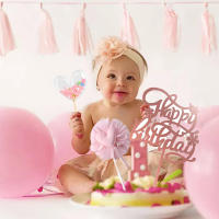 Topper De Cumpleaños PinkHeart Decoración De Pastel Con Corazón Rosa Para Fiestas De Cumpleaños Adornos Para Pasteles Y Cupcakes - details 2