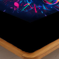 3PC Juego De Sábanas Para Cama Con Diseño De Juego Colorido Y Brillante 1 Sábana De Encaje + 2 Fundas Para Almohadas Técnica De Impresión Digital Adecuado Para Todas Las Estaciones - details 5