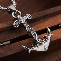 Collar De Anclaje Nórdico Vikingo Vintage Punke Hip Hop 316L Acero Inoxidable Amuleto Para Hombres Y Mujeres Joyería Moda - details 2