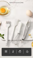Set De Utensilios De Cocina De Silicona Mini 4Pcs Antiadherente Incluye Espátula Para Pasteles Pinza Para Alimentos Mezclador Cepillo De Aceite Para Cocina Flexible - details 0