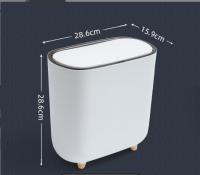 Bote de basura con anillo de prensa de forma Estrecha con tapa para Espacio de baño, resaltando Las Características de la clasificación de basura - details 0