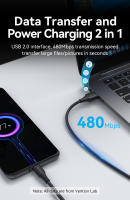 Cable De Carga Rápida USB C Vention 3A Para iPhone 15 Samsung Xiaomi 11 pro Cable De Datos USB Tipo C Compatible Con Smart Devices - details 3