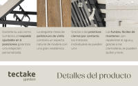 Tectake - Conjunto de jardín MAGALUF, función 5 en 1, estructura de aluminio, Conjunto de salón de jardín multifuncional con 5 opciones de configuración diferentes, Estructuras de aluminio ligeras, estables y resistentes a la intemperie, Mesa de centro - details 3