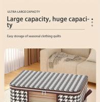 Caja De Almacenamiento Portátil De Gran Capacidad Visible Organizador De Ropa Para El Hogar Con Manijas Plegable a Prueba De Polvo Con Cierre De Cremallera - details 3