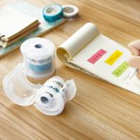 Cortador Y Almacenador De Cinta Adhesiva De Plástico Transparente Para Estudiantes Y Oficina Pack De 1/2/3 Piezas - details 4