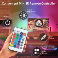 Tira De Luces LED RGB 5050 Controlable Por APP Con Remote 5V USB Para Decoración De Habitaciones Luz De Fondo Para TV Diode Flexible - details 1