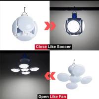 Linterna Solar portatil para acampar, lampara Led recargable para tienda colgante para exteriores, bombillas LED plegables de futbol con gancho, luces de emergencia - details 0