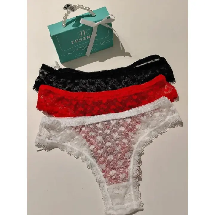 🎁 Set de Regalo – 3 Braguitas de Encaje 💕 - 1
