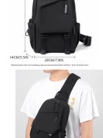 Bolsa De Pecho Casual Impermeable De Negocios Oxford Unisex Gran Capacidad Estilo Casual Decoración Sin Nada Cierre De Cremallera - details 1