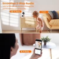 Cámara De Seguridad Inalámbrica Wifi 4MP Para Monitoreo De Bebés Con Detección De Movimiento PIR Batería Integrada De 4000mAh Vigilancia CAM - details 4