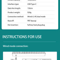 Teclado Mecánico Aigo GD101 100 Teclas Con Cable USB Y Conexión Inalámbrica 2.4 Para Juego Y Oficina Compatible Con PC Y Laptop - details 25