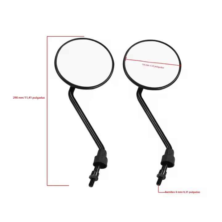 Espejos Retrovisores Traseros Universales Para Motocicleta Negro 8mm 10mm Hilo Adecuado Para Honda Harley Accesorios De Moto - 1
