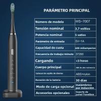 Cepillo De Dientes Eléctrico Para Adultos Con 7 Cabezas De Repuesto Bricles De Nylon Ultra Suaves Para Limpieza Oral Carga Inalámbrica Por Inducción Tiempo De 2 Minutos Regalo Ideal Para Hogar Y Viaje - details 6