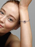 Pandora - Charm Círculo de Eternidad Rojo Verdadero de Julio - Plata de Lei - details 3