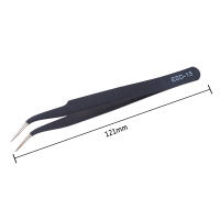 Set De 6 Pinzas De Precisión ESD Antiestática De Acero Inoxidable Herramienta Industrial Para Mantenimiento Curvas Y Rectas - details 10