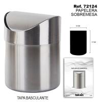 PAPELERA DE SOBREMESA DE ACERO INOXIDABLE BIKAIN 2 LITROS - details 0