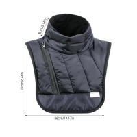 Conjunto De Calor Negro Para Motocicleta Y Scooter Eléctrico Con Collar Y Cubierta De Pierna Funda De Rodilla Suave Y Cálida Para Invierno - details 9