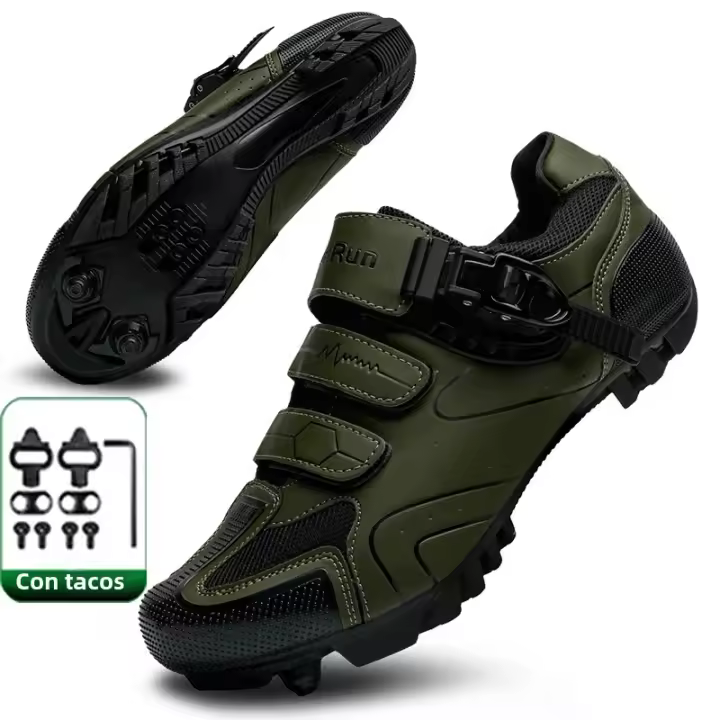 Zapatos De Ciclismo MTB Neutrales Compatibles Con Pelaton Zapatos Deportivos De Ciclismo Para Hombres Diseño Con Banda Reflejante - 1
