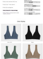 Sujetador Deportivo Para Mujer Con V-Neck Profundo Y Almohadillas Grande De Estilo Francés Cross Border Yoga Sin Costuras En La Espalda No Deja Marcas - details 7